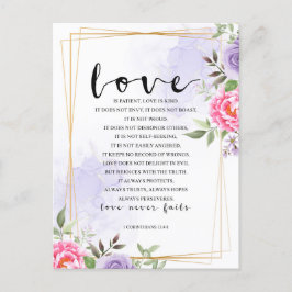 Liebe ist geduldig, Liebe ist nett Postkarte