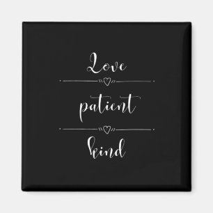 Liebe ist geduldig, minimalistisches, herzliches D Magnet