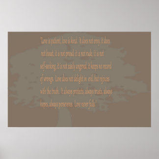 Liebe ist geduldig, modern Vintag Poster