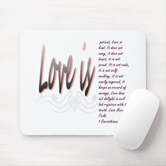 Liebe ist geduldig mousepad (Mit Mouse)