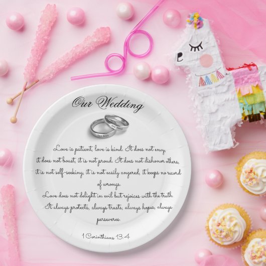 Liebe ist geduldig pappteller (Party)