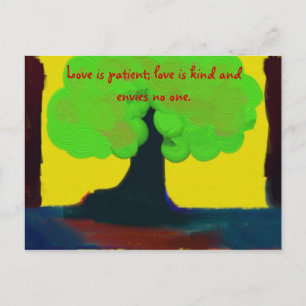 Liebe ist geduldig postkarte