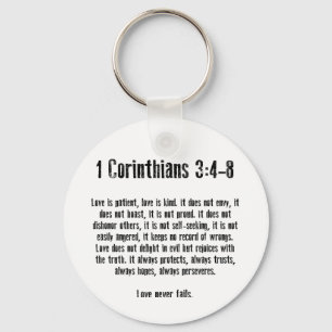 Liebe ist geduldig schlüsselanhänger