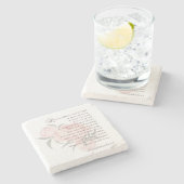 Liebe ist geduldig - Schrift Sandstone Untersetzer (Seitenansicht)