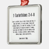 Liebe ist geduldig silbernes ornament (Links)