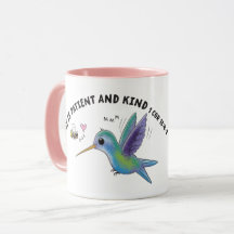Liebe ist geduldig süße Biene und Kolibri-Schrifts