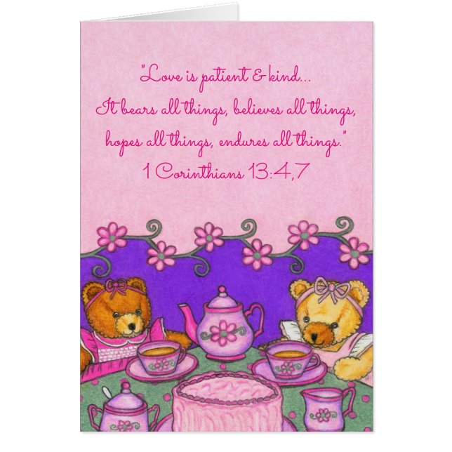 Liebe ist geduldig u. Kind~Bears alles (Vorne)