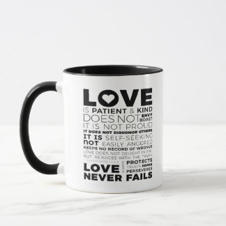 Liebe ist geduldig und freundlich, sie beneidet ni tasse