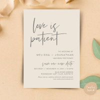 Liebe ist geduldig, verändern Sie unseren Hochzeit