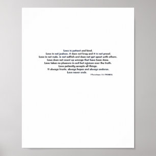 Liebe ist geduldig Versteckter See Serene Ästhetik Poster