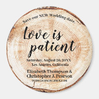 Liebe ist geduldig Wood Cut Rettete unser neues Da