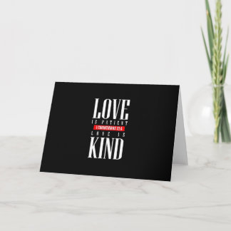 Liebe ist geduldig Zeitloser inspirierender Stil Karte
