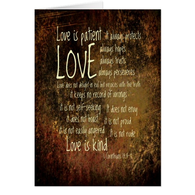 Liebe ist geduldige Mischung (Vorne)