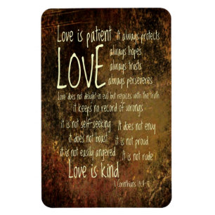 Liebe ist geduldige Mischung Magnet