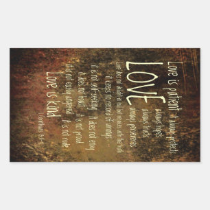 Liebe ist geduldige Mischung Rechteckiger Aufkleber