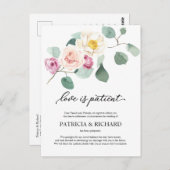Liebe ist geduldiger Eukalyptus-Hochzeitstag Postkarte (Vorne/Hinten)