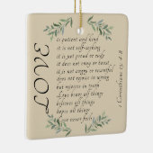 Liebe ist geduldiger Weihnachtsbaumschmuck Keramikornament (Rechts)