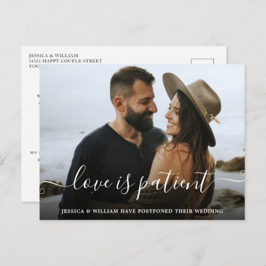 Liebe ist geduldiges elegantes Postponement FOTO H Postkarte (Vorne/Hinten)