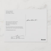 Liebe ist geduldiges Hochzeitsaufschub Grau Postkarte (Rückseite)