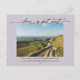 Liebe ist geduldiges Hochzeitsplantat Postkarte