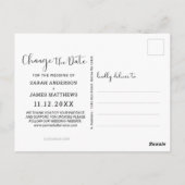 Liebe ist geduldiges modernes Schwarzes Script-Fot Postkarte (Rückseite)