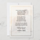 Liebe ist geduldiges Romantisches Foto Hochzeit Ankündigung (Rückseite)