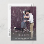 Liebe ist geduldiges Skript-Foto Hochzeit verschob Postkarte (Vorne/Hinten)