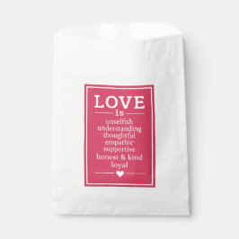 Liebe ist ... Gefälligkeitstaschen Geschenktütchen