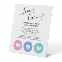 Liebe ist gekümmert Maske mit Hochzeitsanleitung