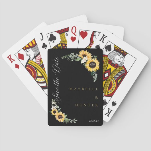 Liebe ist Gelbfärbung der Gelbblume Spielkarten (Rückseite)