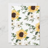 Liebe ist Gelbfärbung des Sonnenblumenkranzes des Save The Date (Rückseite)