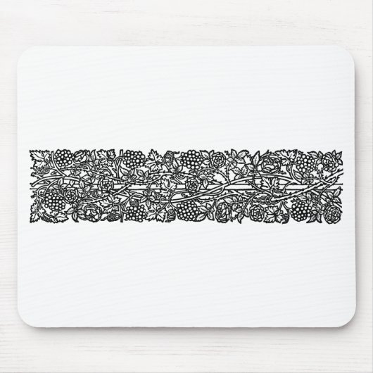 Liebe ist genug Grenze (von William Morris) Mousepad (Vorne)