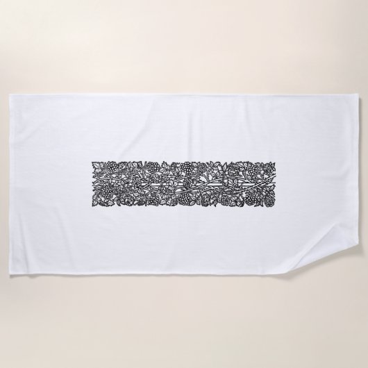 Liebe ist genug Grenze (von William Morris) Strandtuch (Vorderseite)