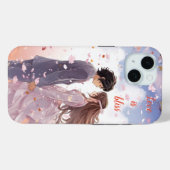 Liebe ist Glück Case-Mate iPhone Hülle (Rückseite (Horizontal))