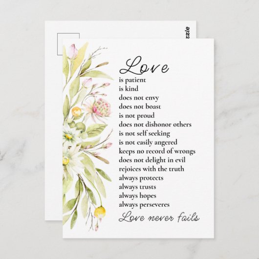 Liebe ist Glückwunsch zur Hochzeit der Patientin Postkarte (Vorne/Hinten)