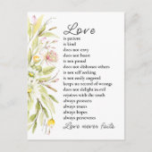 Liebe ist Glückwunsch zur Hochzeit der Patientin Postkarte (Vorderseite)