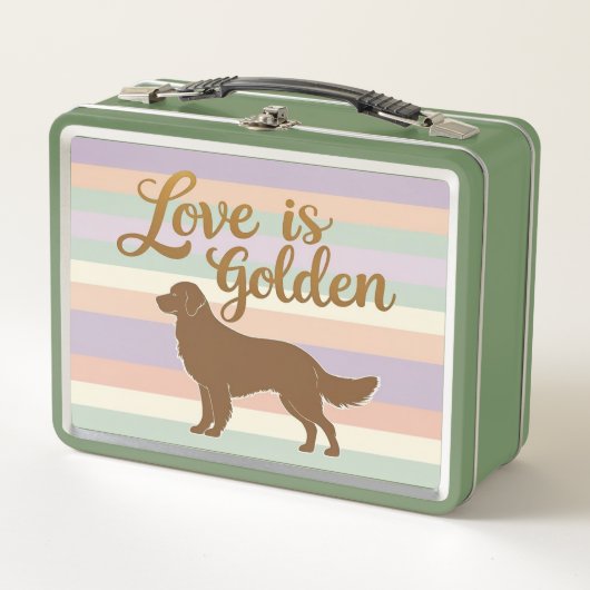 Liebe ist Gold Metall Brotdose (Vorderseite)