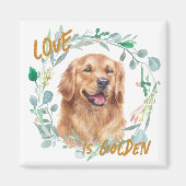 Liebe ist Golden Retriever Kranz Magnet (Vorne)