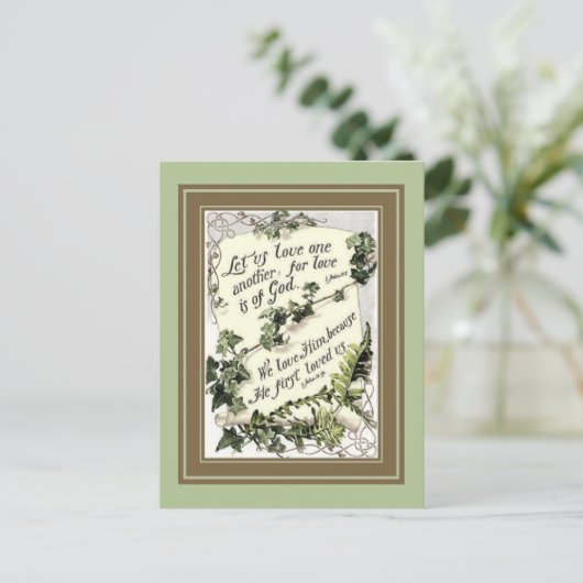 Liebe ist Gott Postkarte (Stehend Vorderseite)