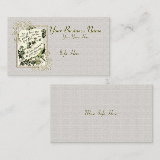 Liebe ist Gott Visitenkarte (Vorne/Hinten)