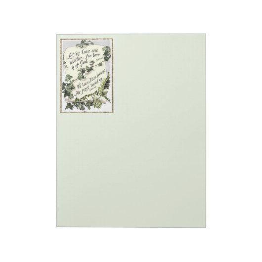 Liebe ist Gottes Notepad Notizblock (Rotiert)