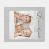 Liebe ist Grand! Grandkids-Foto Fleecedecke (Vorderseite (Horizontal))