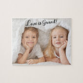Liebe ist Grand! Grandkids-Foto Puzzle (Horizontal)