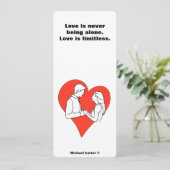 Liebe ist grenzenlos einladung (Stehend Vorderseite)