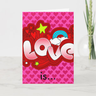 Liebe ist... Grußkarte. Karte