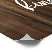 Liebe ist gütig auf Imitat Wood | Poster (Ecke)