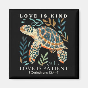 Liebe ist gütig Liebe ist geduldig 1 Korinther 13 Magnet