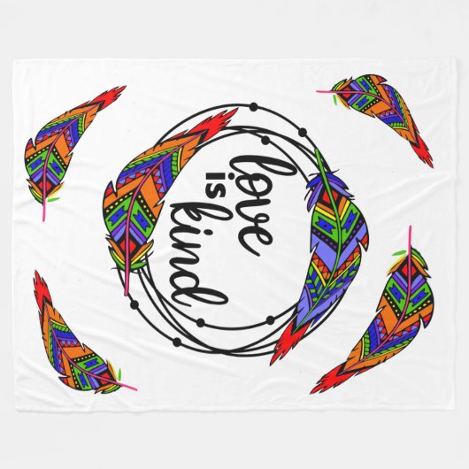 Liebe ist gütiges Fleece Blanket (Vorderseite (Horizontal))