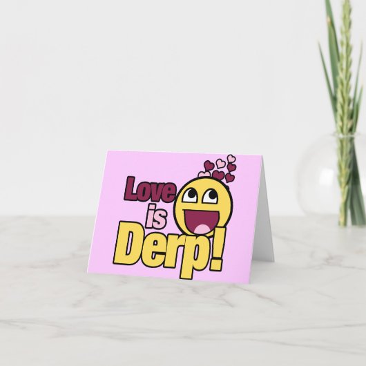 Liebe ist Herp Derp Feiertagskarte (Vorderseite)