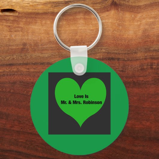Liebe ist Herr. & Mrs. Robinson Schlüsselanhänger (Vorderseite)